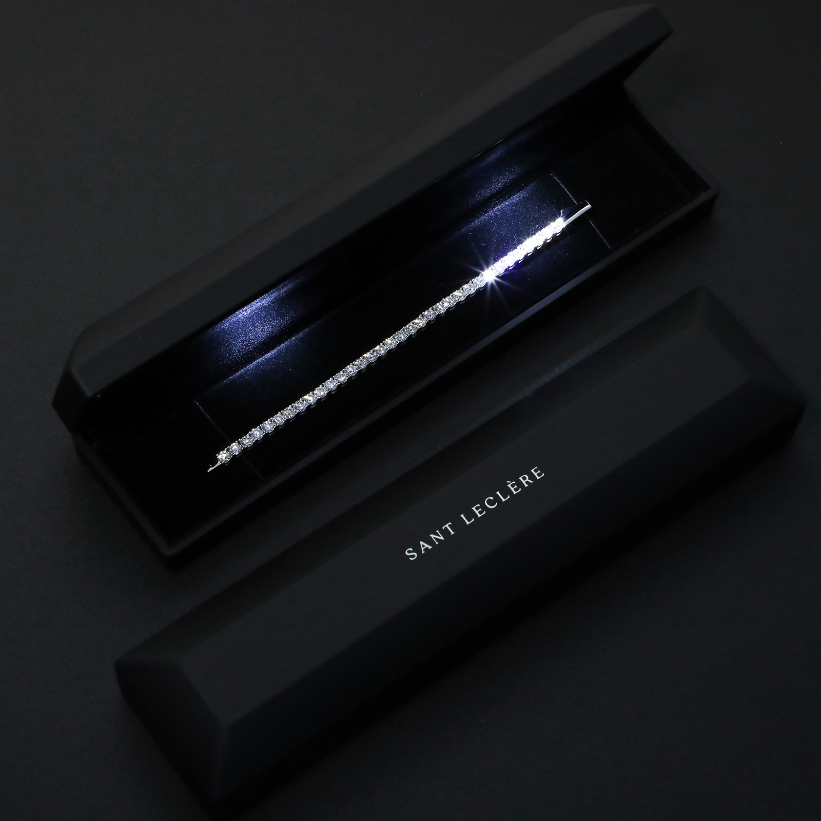 MOISSANITE TENNIS BRACELET - 5MM WHITE GOLD - Sant Leclère