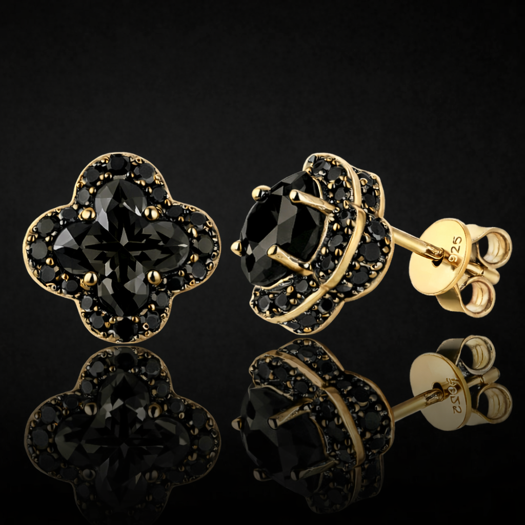 Maison Clover Noir Suprême Earrings