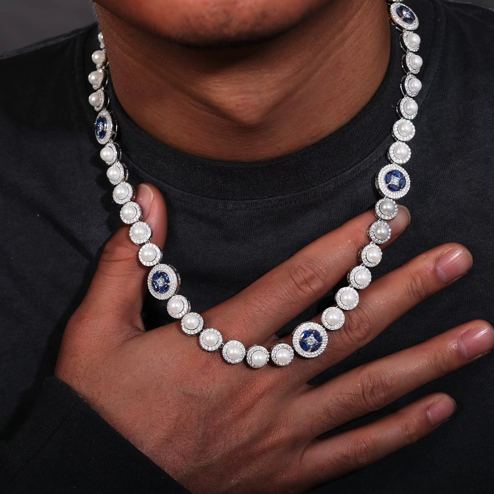 Perle Étoile Bleue Chain