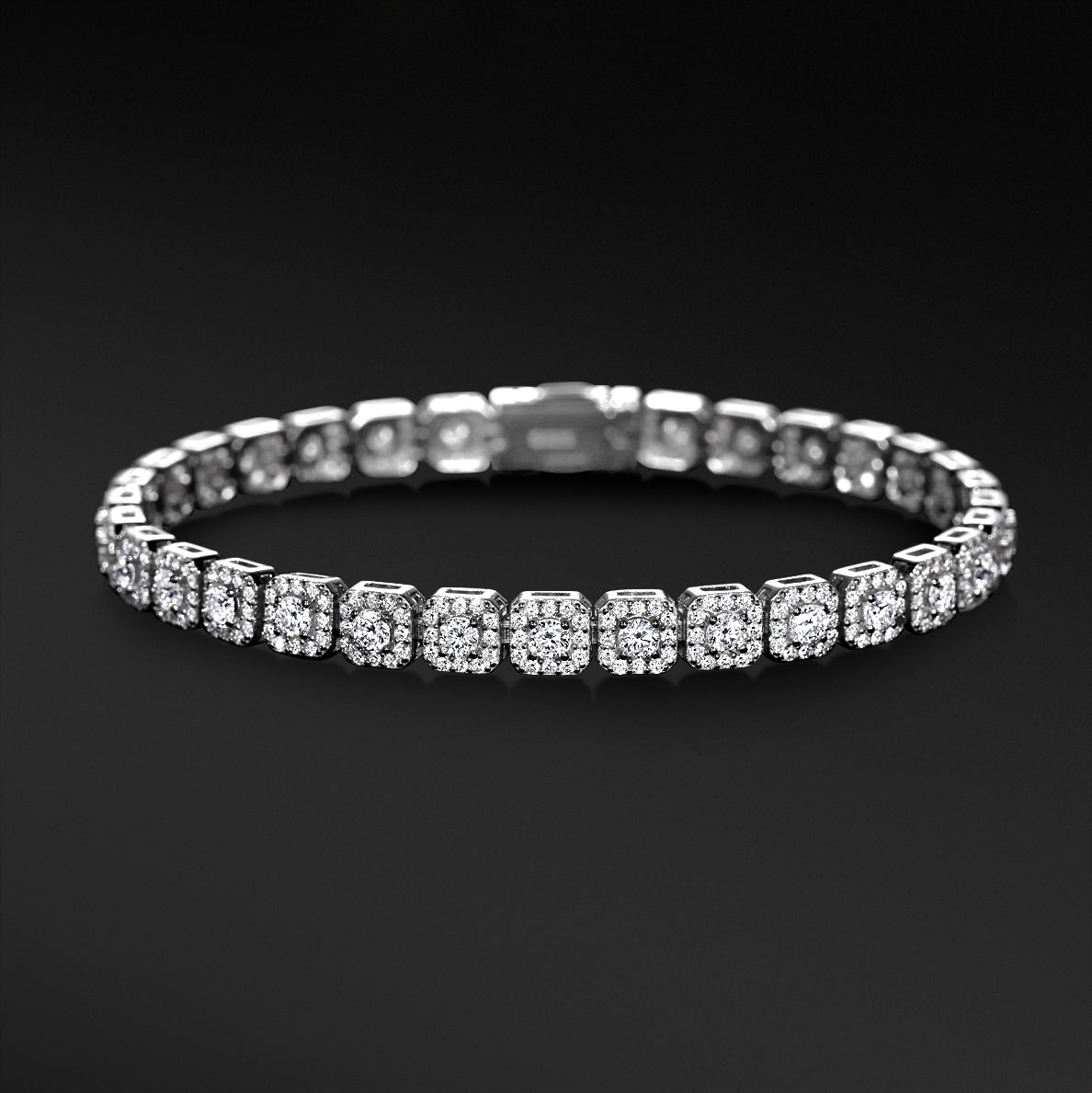 MOISSANITE PRISMATIC LINK BRACELET