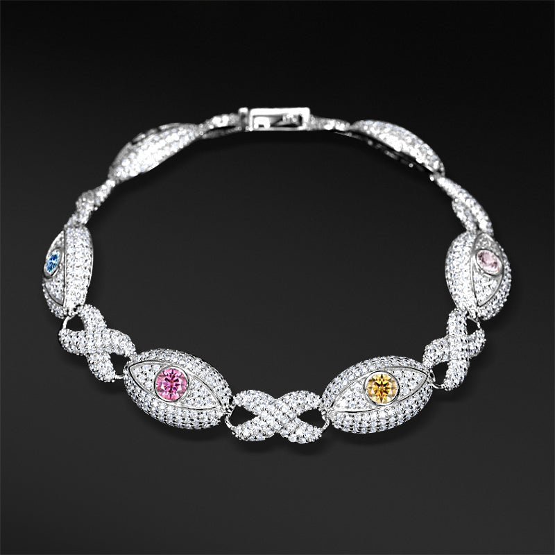 MOISSANITE MYSTIC COLOURED EYES BRACELET