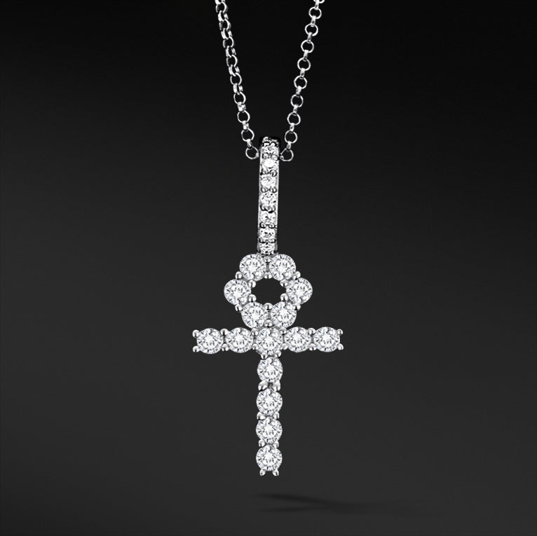 MOISSANITE ANKH PENDANT