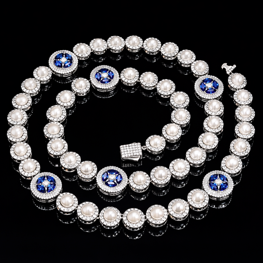 Perle Étoile Bleue Chain