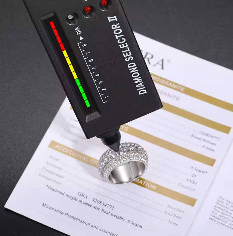 MOISSANITE PAVED ETERNITY RING - WHITE GOLD - Sant Leclère