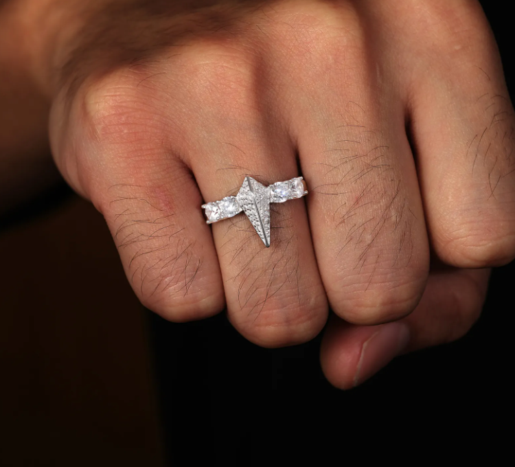 MOISSANITE PANTHER RING - WHITE GOLD - Sant Leclère