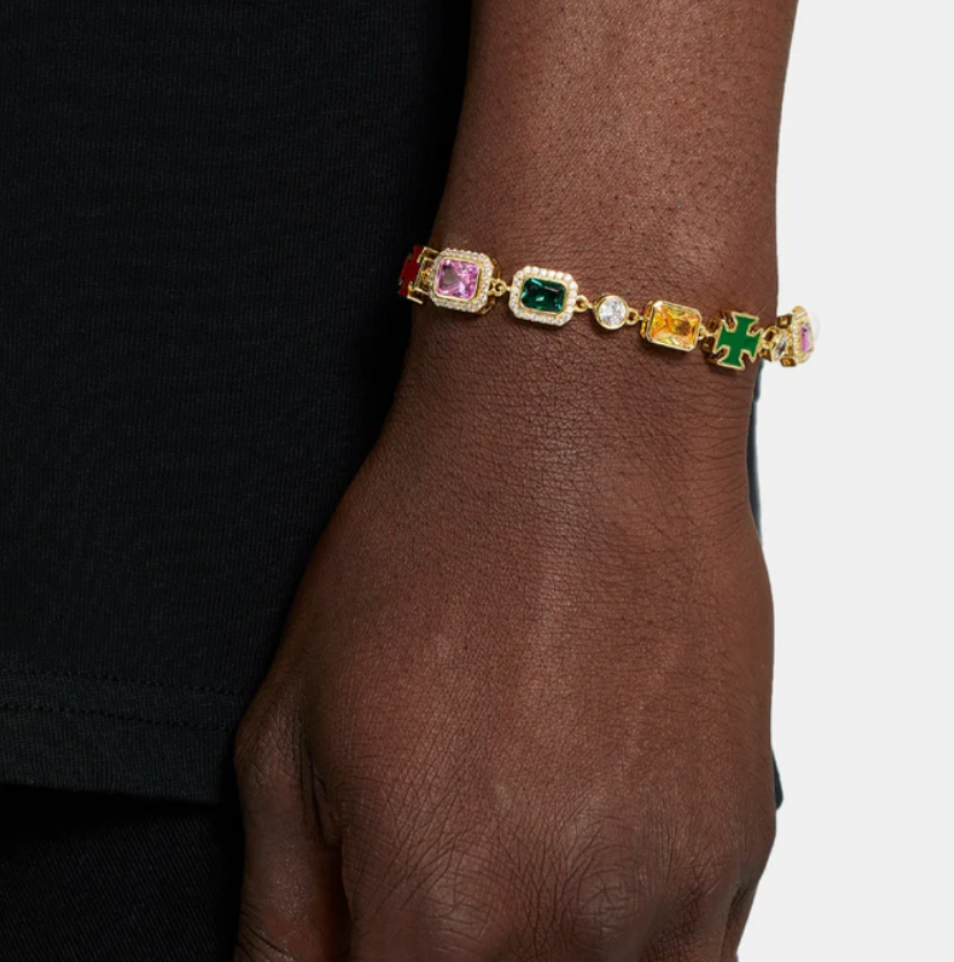 Cross & Gemstones Bracelet