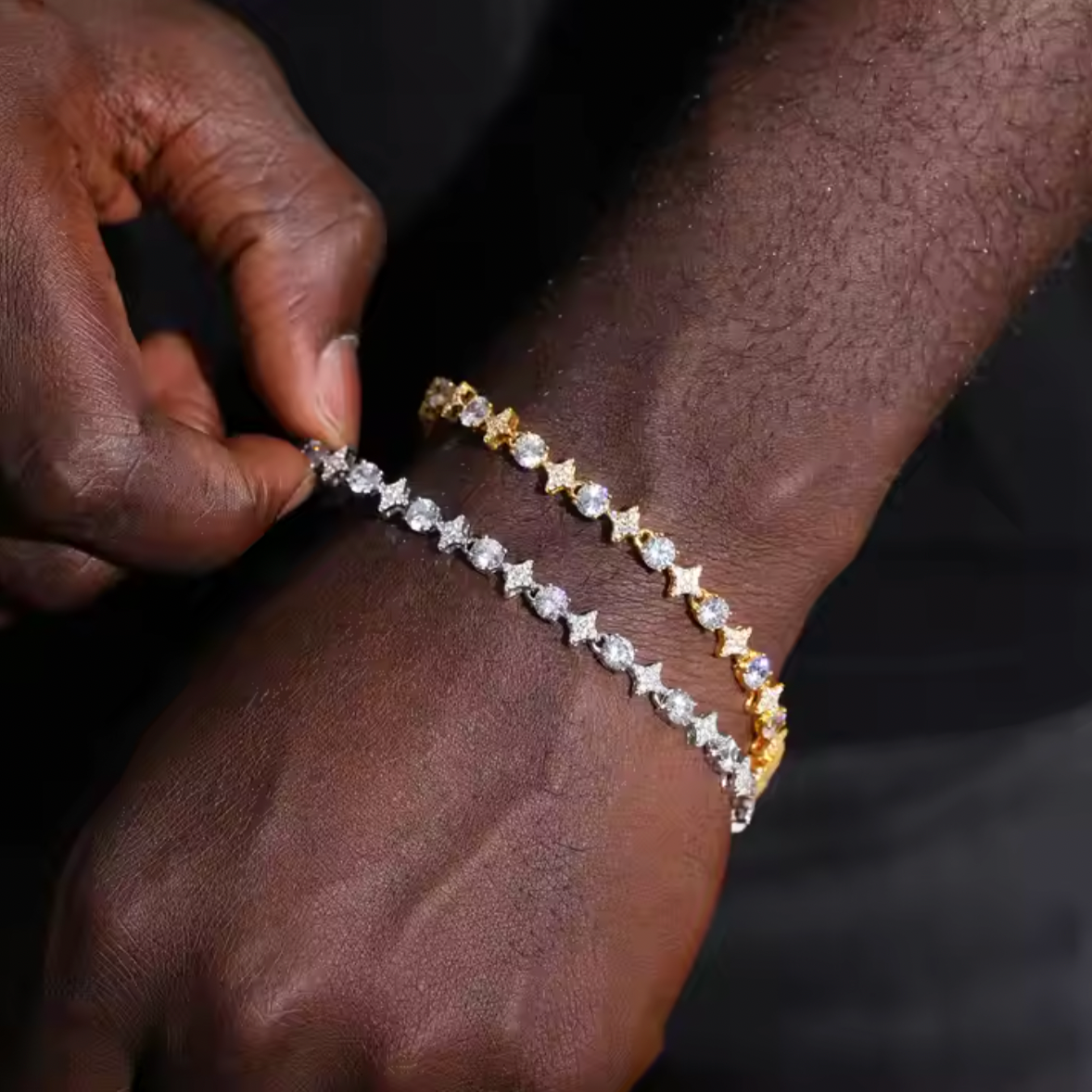 MOISSANITE STAR TENNIS BRACELET