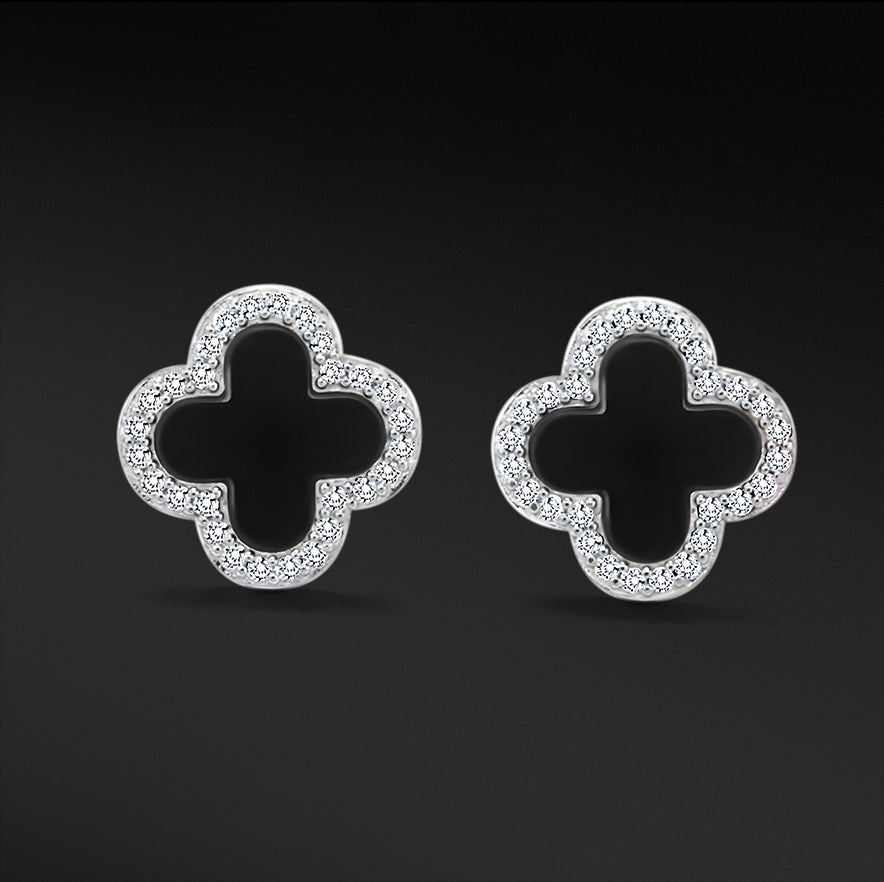 Clover Noir Earrings