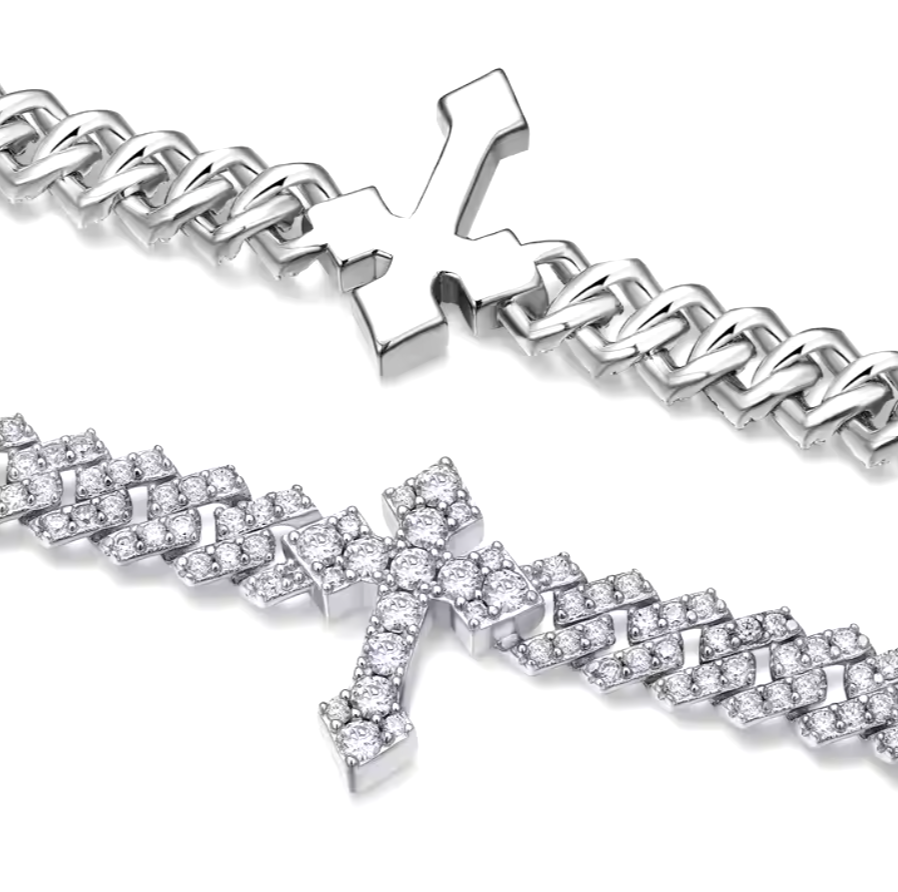 MOISSANITE CUBAN CROSS BRACELET