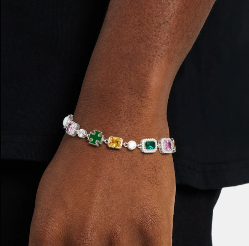 Cross & Gemstones Bracelet