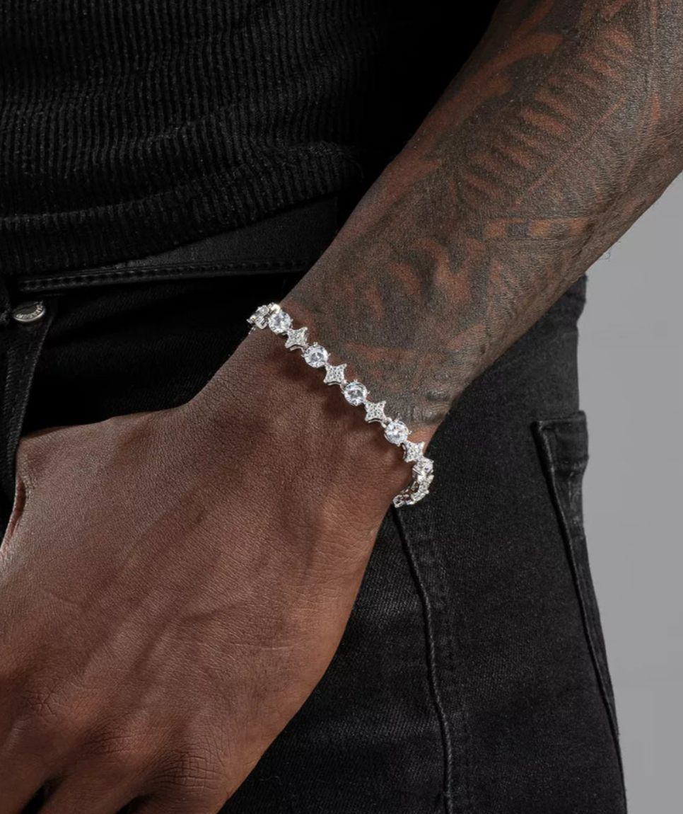 MOISSANITE STAR TENNIS BRACELET