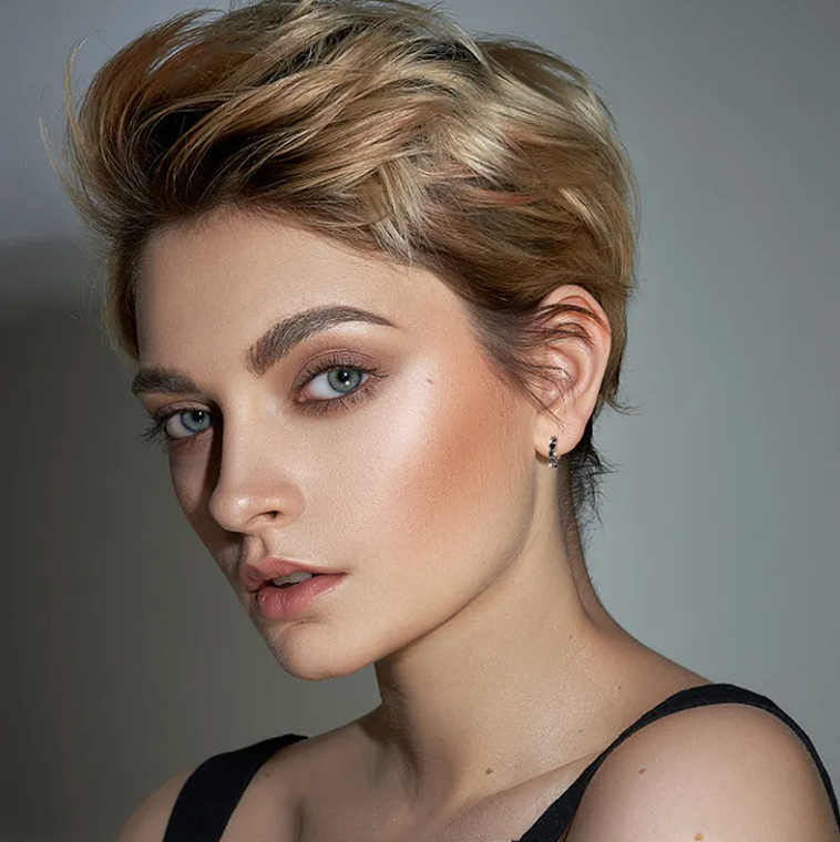 BLACK MOISSANITE CUFF HOOP EARRINGS - WHITE GOLD - Sant Leclère