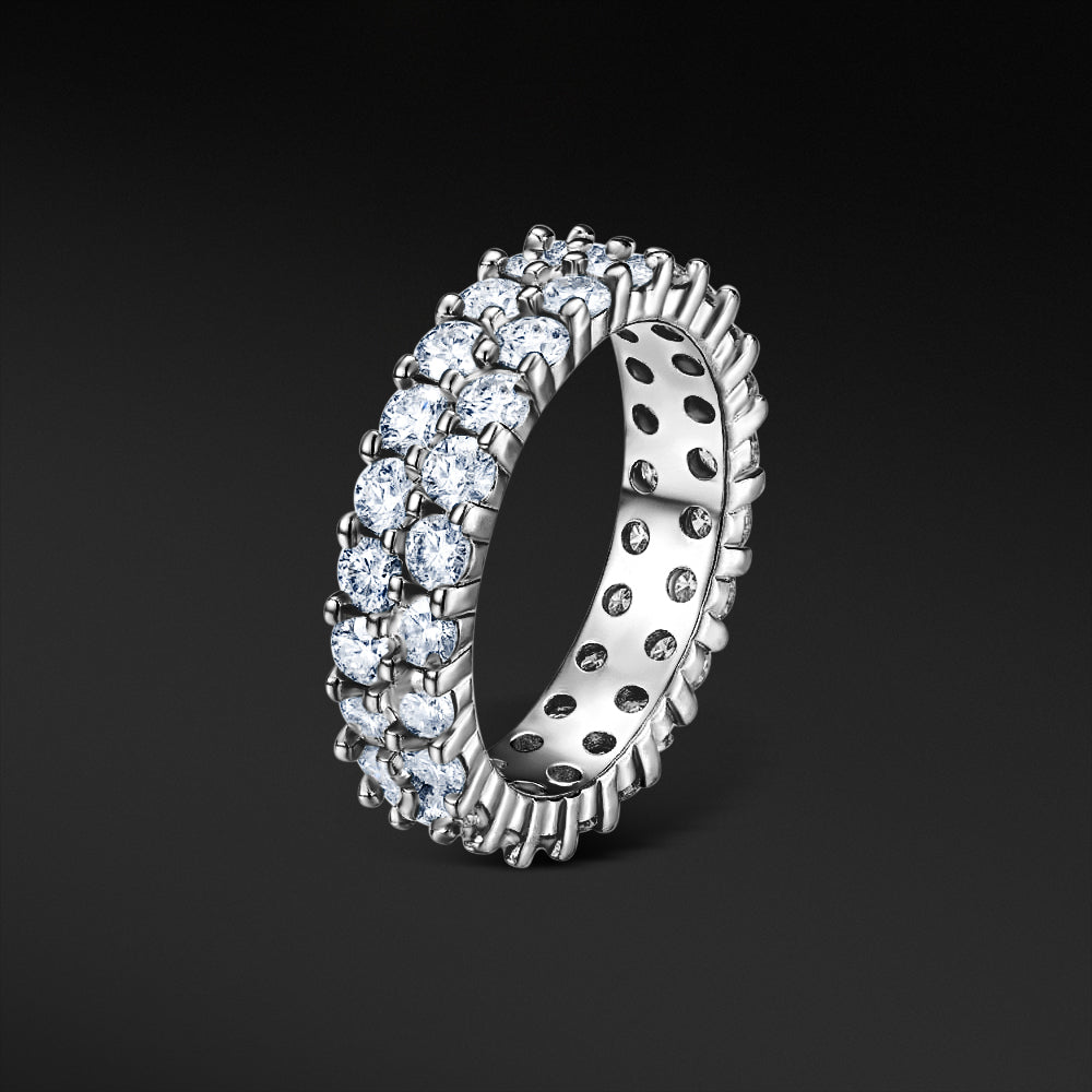 MOISSANITE ETERNITY RING - WHITE GOLD - Sant Leclère