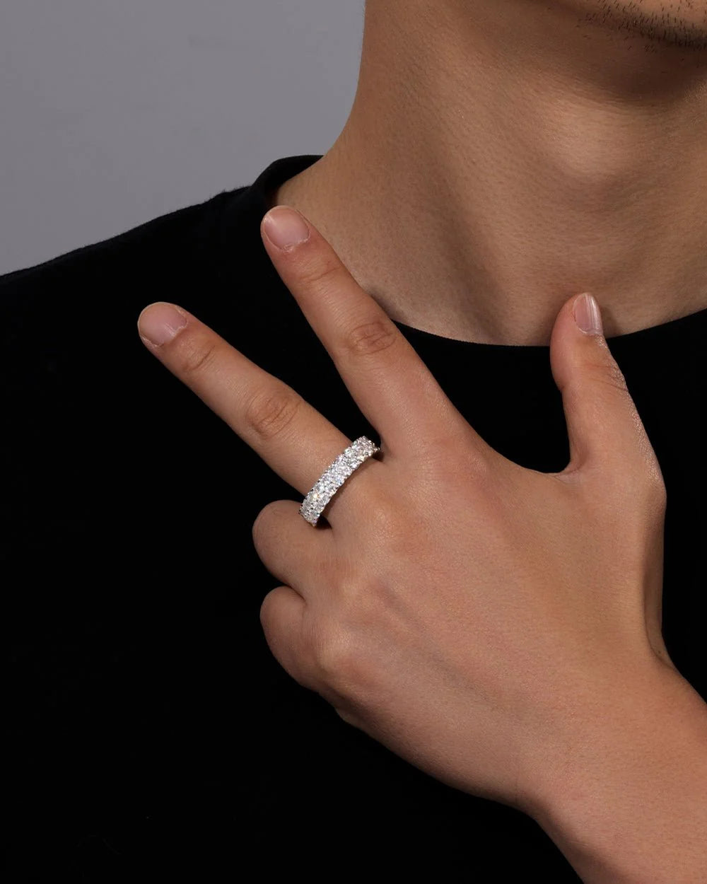 MOISSANITE ETERNITY RING - WHITE GOLD - Sant Leclère