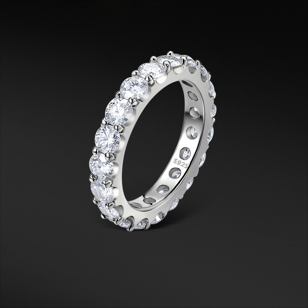 MOISSANITE ETERNITY RING - WHITE GOLD - Sant Leclère