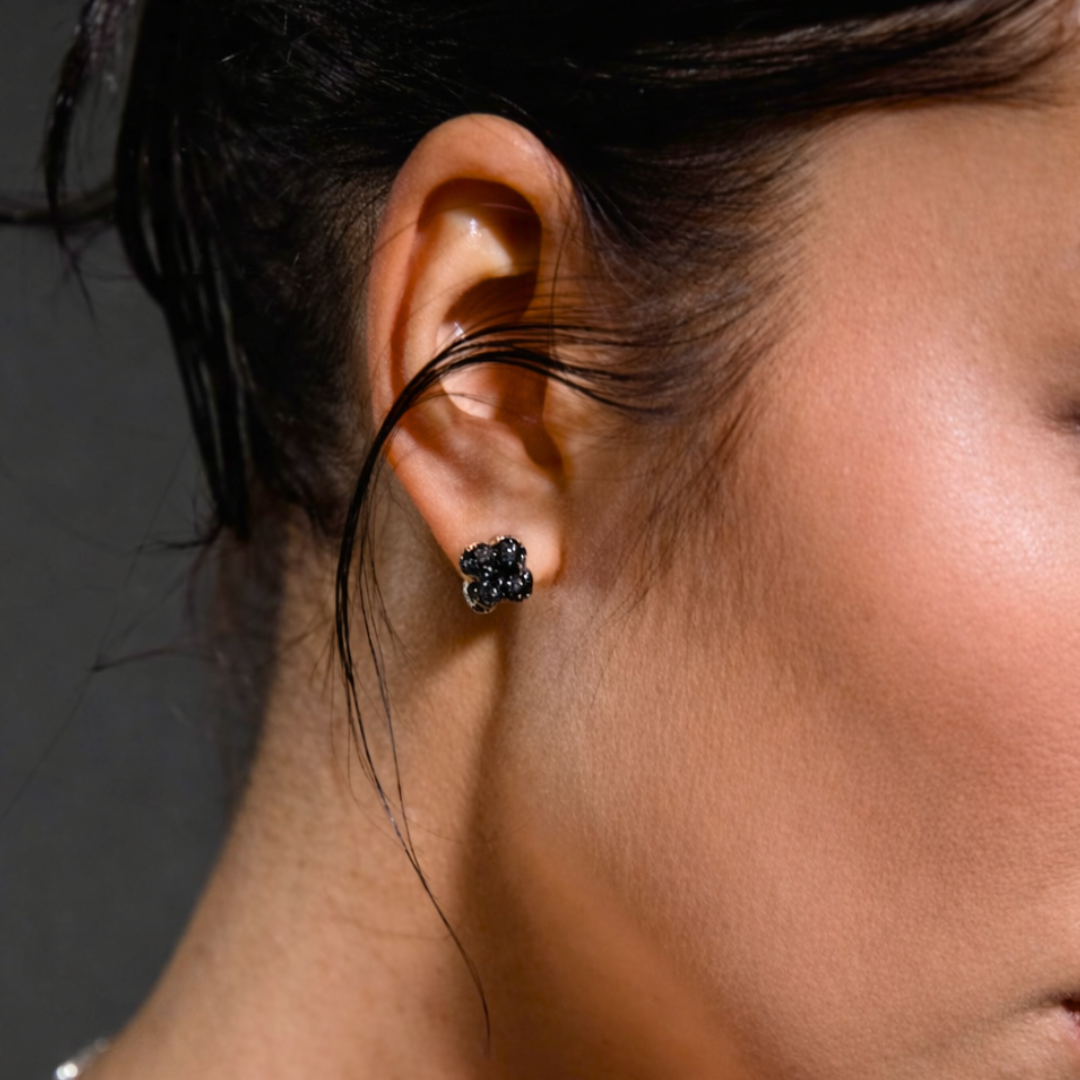 Maison Clover Noir Suprême Earrings