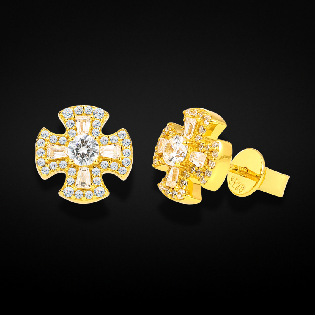 Petit Croix Studs