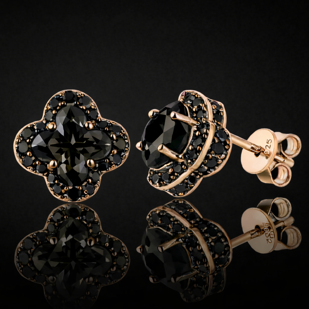 Maison Clover Noir Suprême Earrings