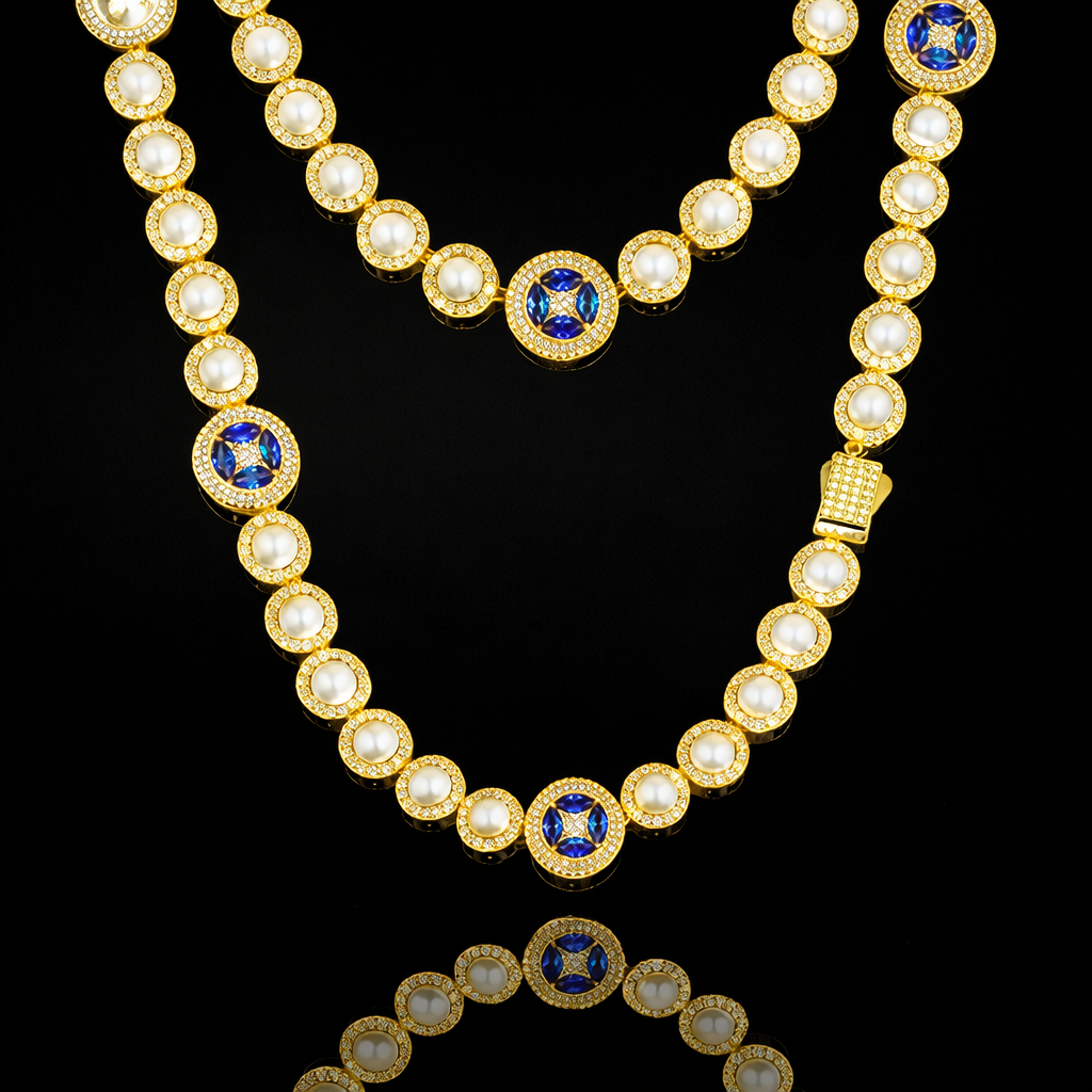 Perle Étoile Bleue Chain