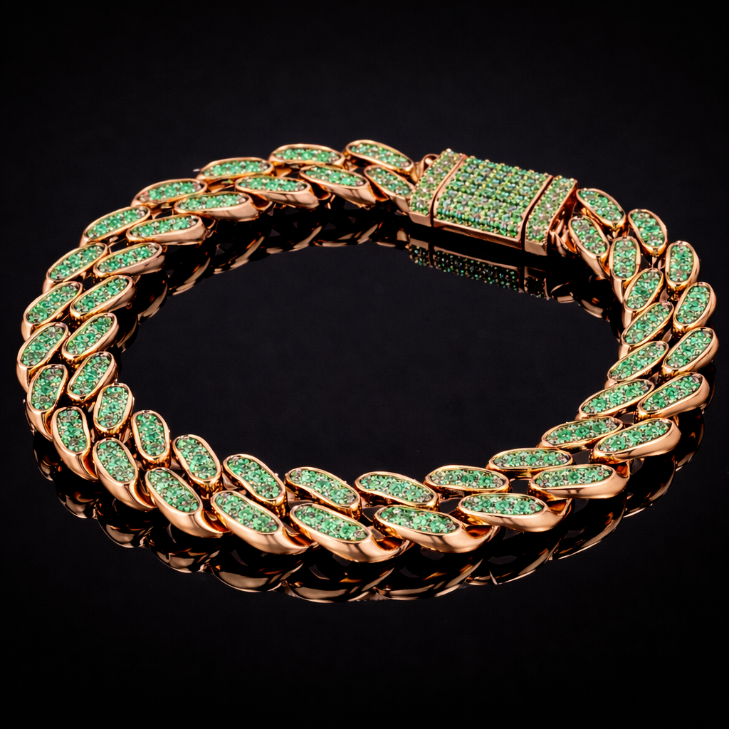 Curb Émeraude Bracelet