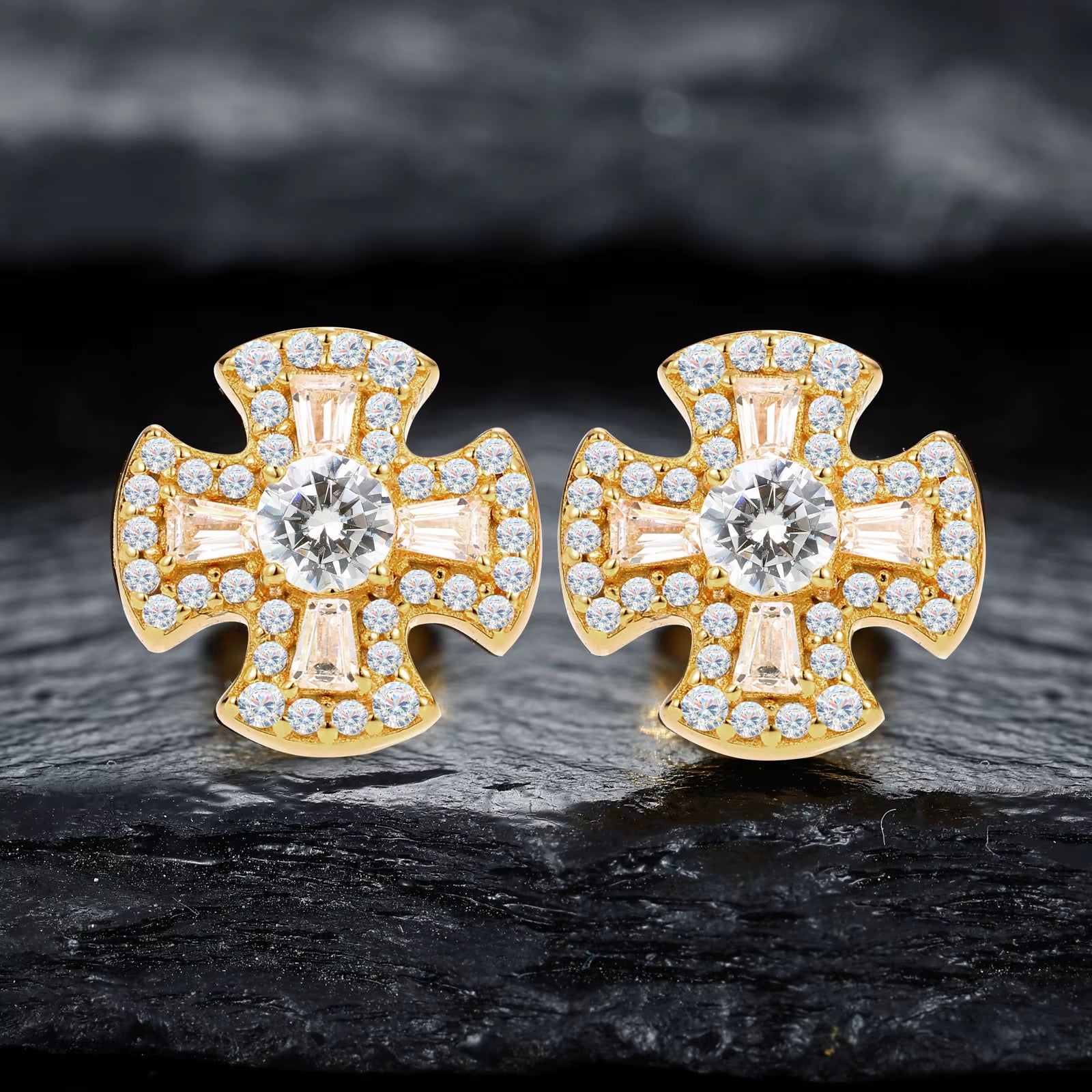 Petit Croix Studs