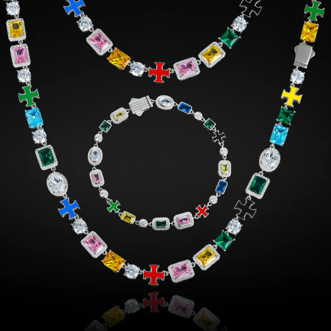 CROSS & GEMSTONES SET