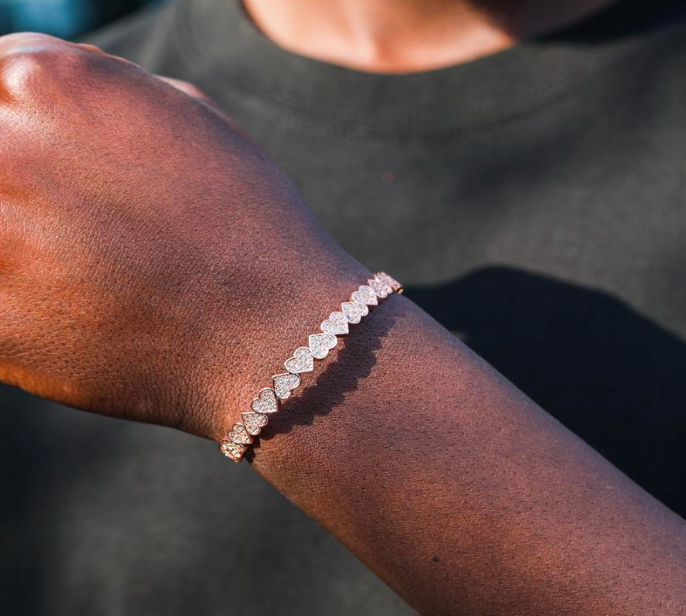 LOVEHEART BANGLE - ROSE GOLD