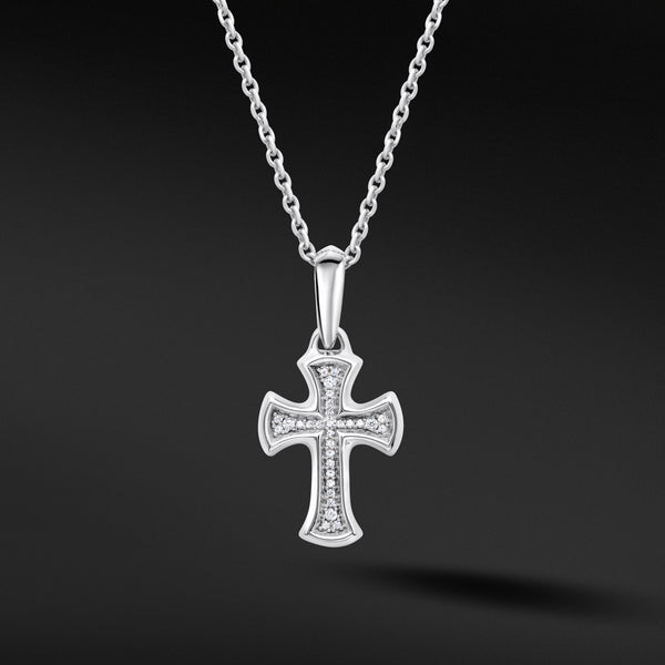 Cross locket online silver